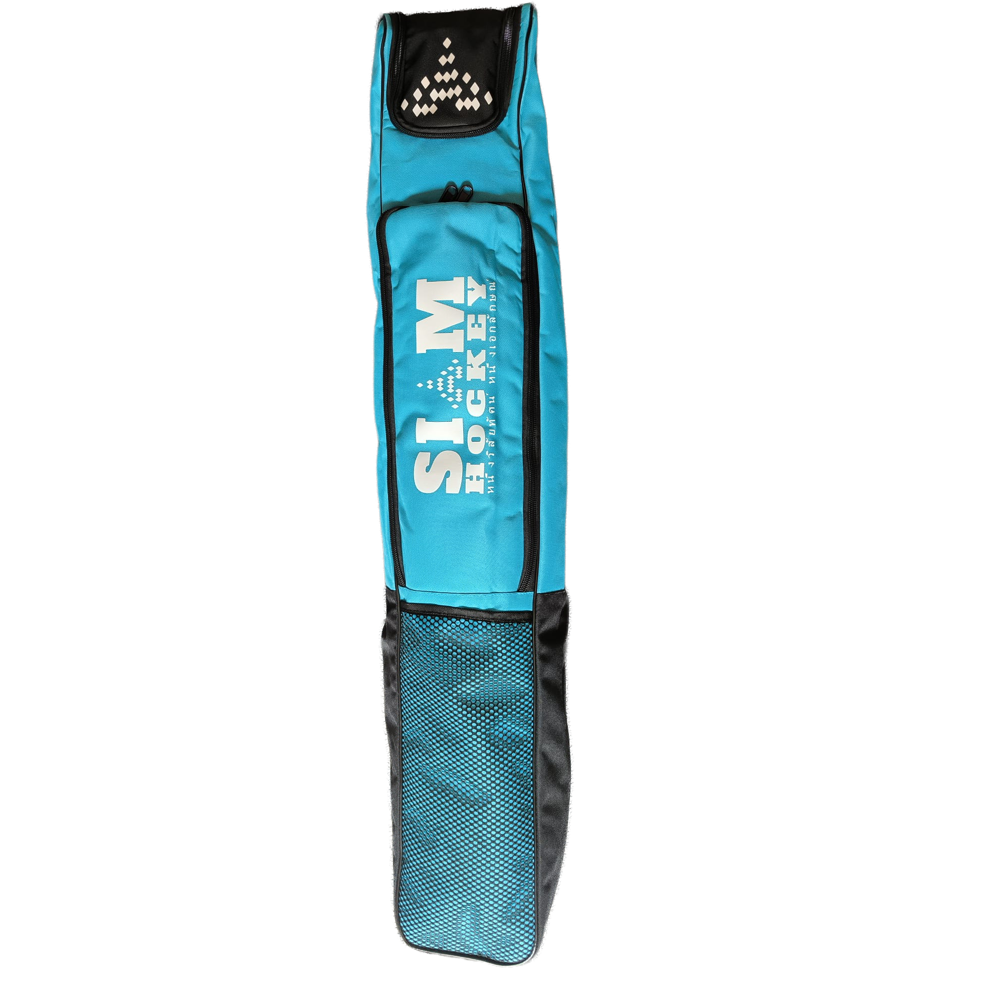 Turquoise hockey equipment bag with 'SIAM Hockey' branding on a white background